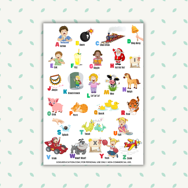 Preview English Onomatopoeias Alphabet Gogu Education