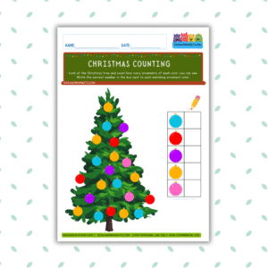 Count and Write Worksheet Christmas Tree